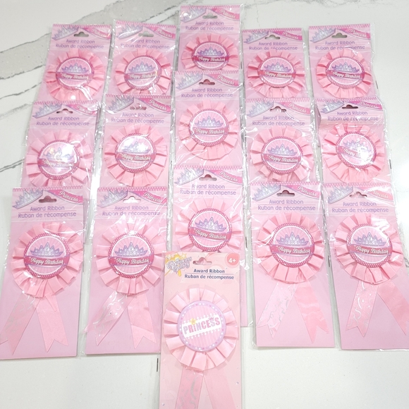 Birthday girl princess party ribbons 15 guests and 1 birthday girl party ribbon - Picture 2 of 4